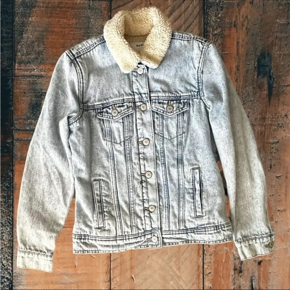 Old Navy SHERPA Jean Jacket Women’s Size XS.